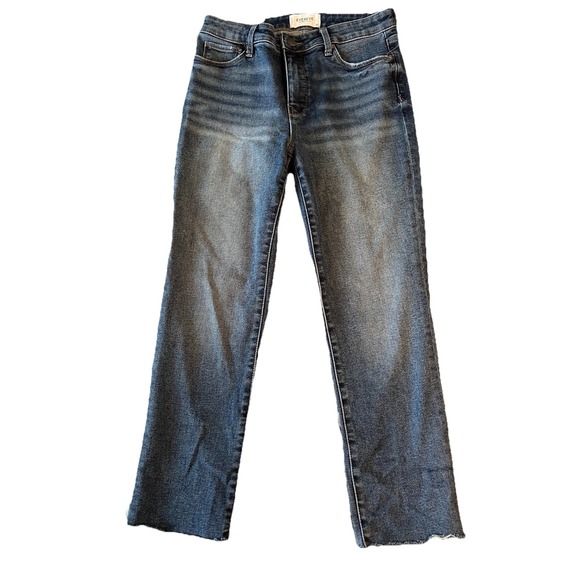Evereve Denim - Evereve The Ever Straight High Rise Straight Leg Cutoff Jeans Women 28 Raw Hem
